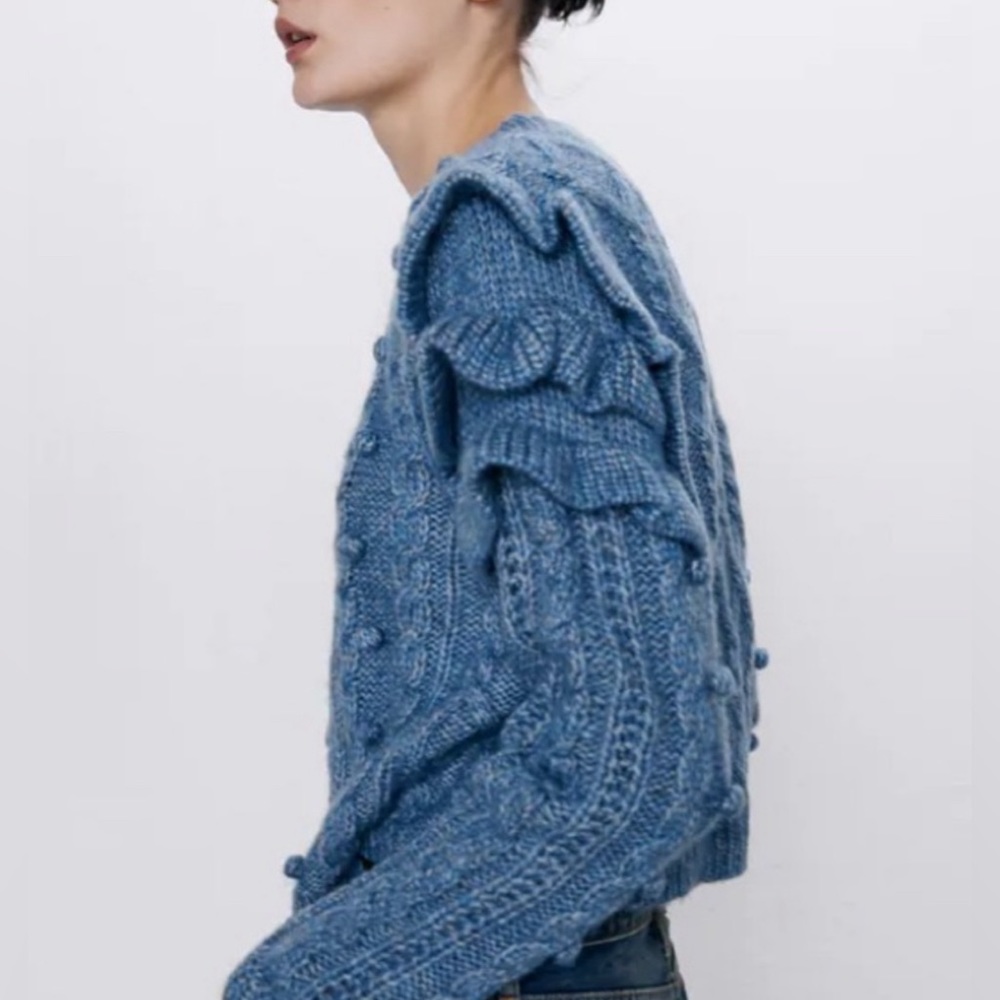 Zara sweater with Pompoms-NWT - Picture 5 of 6